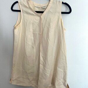 Vintage 100% Silk Cream Vest